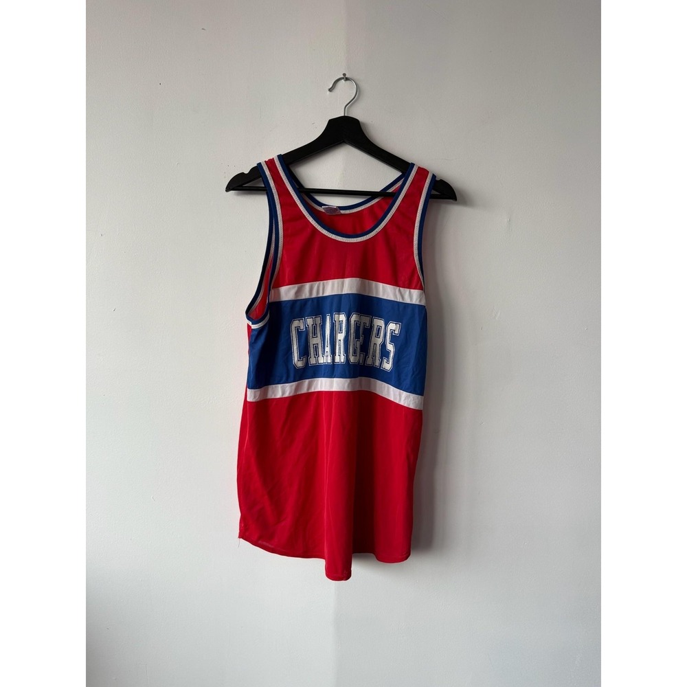Vintage Chargers Basketball Jersey Mens Medium Russell Athletic Made USA 90s